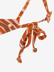 Mint Velvet Orange Swirl Rikrak Triangle Bikini Top - Image 5 of 5