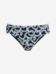Mint Velvet Black Floral Ruched Side Bikini Briefs - Image 5 of 6