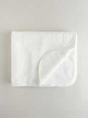 White Fleece Baby Blanket - Image 1 of 5
