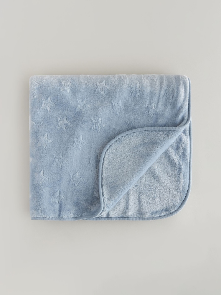 Blue Star Fleece Baby Blanket - Image 1 of 5 Blue Star Fleece Baby Blanket - Image 1 of 5