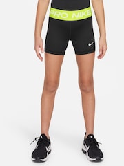 Nike Black/Lime 3 Inch Dri-FIT Pro Shorts - Image 1 of 5