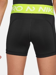 Nike Black/Lime 3 Inch Dri-FIT Pro Shorts - Image 3 of 5