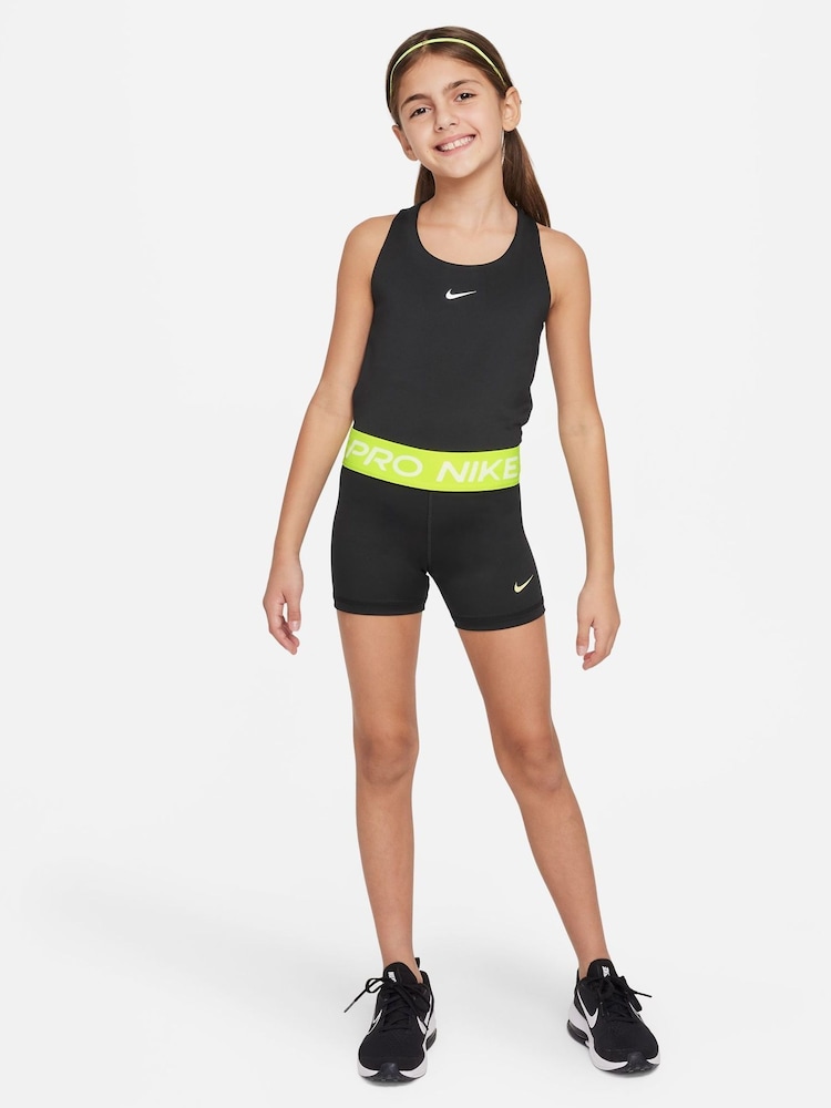 Nike Black/Lime 3 Inch Dri-FIT Pro Shorts - Image 4 of 5