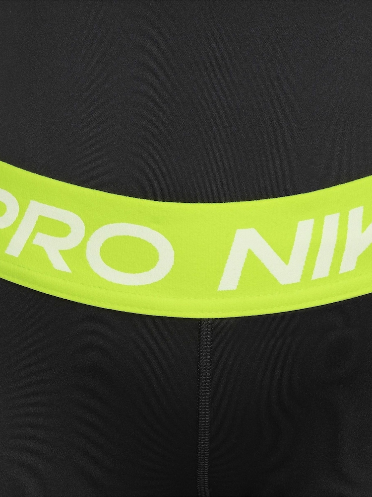 Nike Black/Lime 3 Inch Dri-FIT Pro Shorts - Image 5 of 5