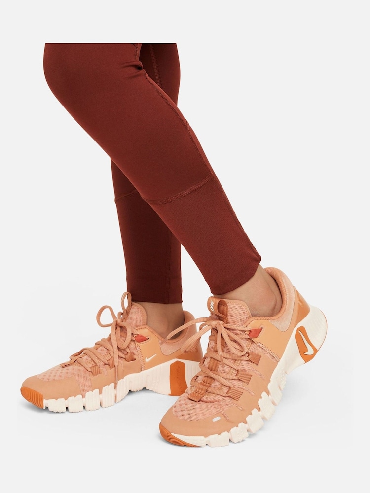 Nike Red Dri-FIT High Waisted Pro Leggings - Image 4 of 5