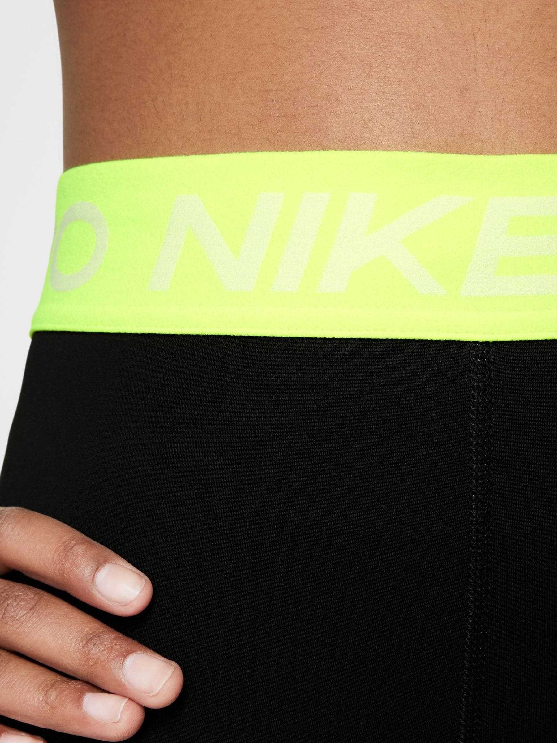 Buy Nike Black Lime Dri FIT High Waisted Pro Leggings from Next Luxembourg