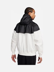 Nike White/Black Sportswear Windrunner Hooded Jacket - Image 2 of 7
