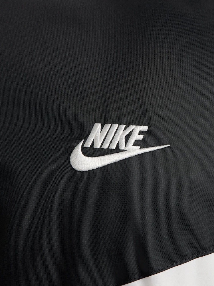 Nike White/Black Sportswear Windrunner Hooded Jacket - Image 7 of 7