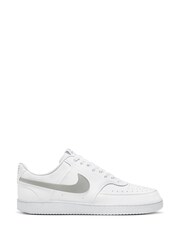 Nike Grey/White Court Vision Low Trainers - Image 1 of 11
