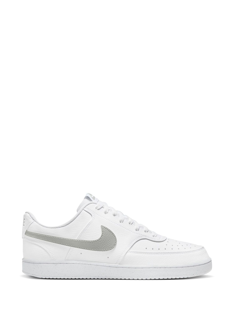 Nike Grey/White Court Vision Low Trainers - Image 1 of 11