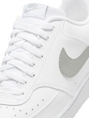 Nike Grey/White Court Vision Low Trainers - Image 10 of 11