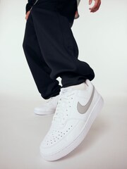 Nike Grey/White Court Vision Low Trainers - Image 3 of 11