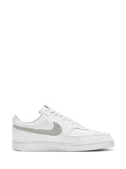 Nike Grey/White Court Vision Low Trainers - Image 5 of 11