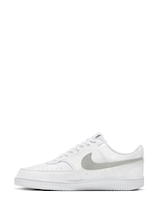 Nike Grey/White Court Vision Low Trainers - Image 6 of 11