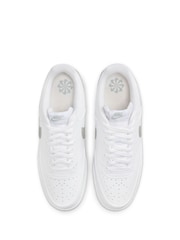 Nike Grey/White Court Vision Low Trainers - Image 8 of 11