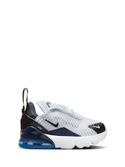 Nike White/Blue Infant Air Max 270 Trainers - Image 1 of 9