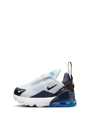 Nike White/Blue Infant Air Max 270 Trainers - Image 2 of 9