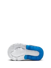 Nike White/Blue Infant Air Max 270 Trainers - Image 8 of 9