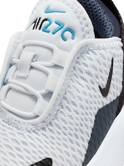 Nike White/Blue Infant Air Max 270 Trainers - Image 9 of 9