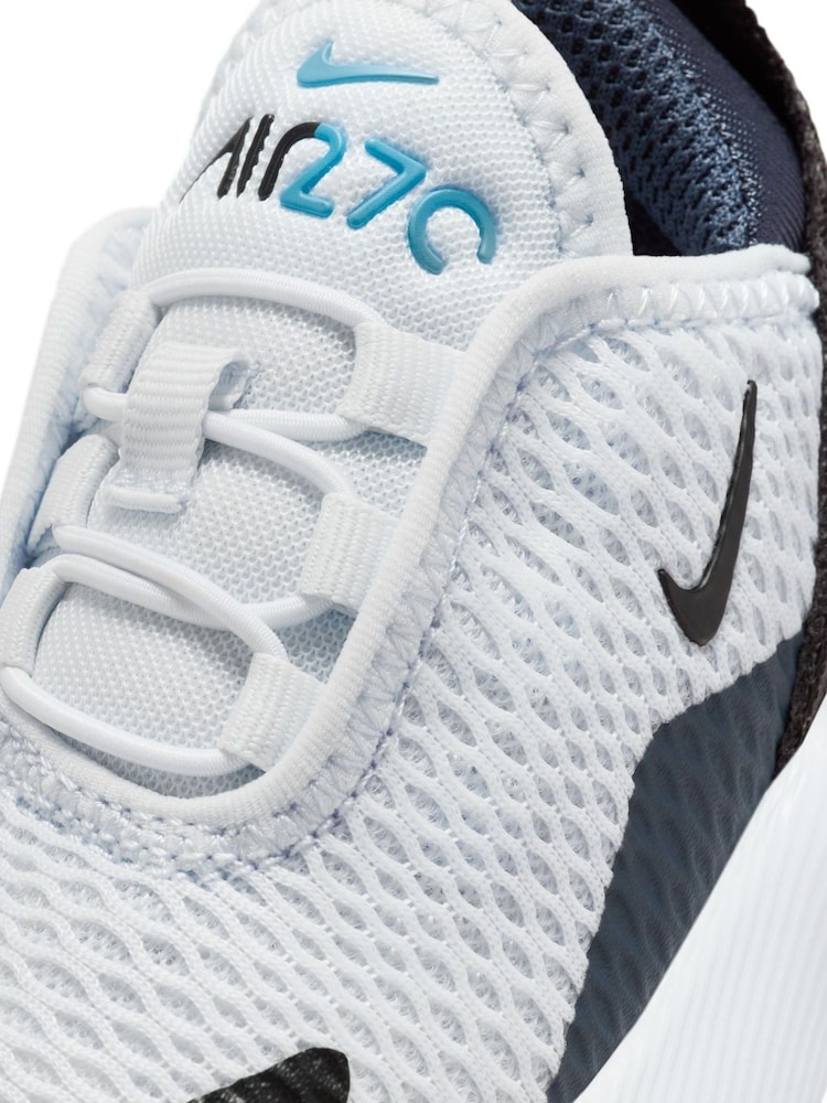 Nike White/Blue Infant Air Max 270 Trainers - Image 9 of 9
