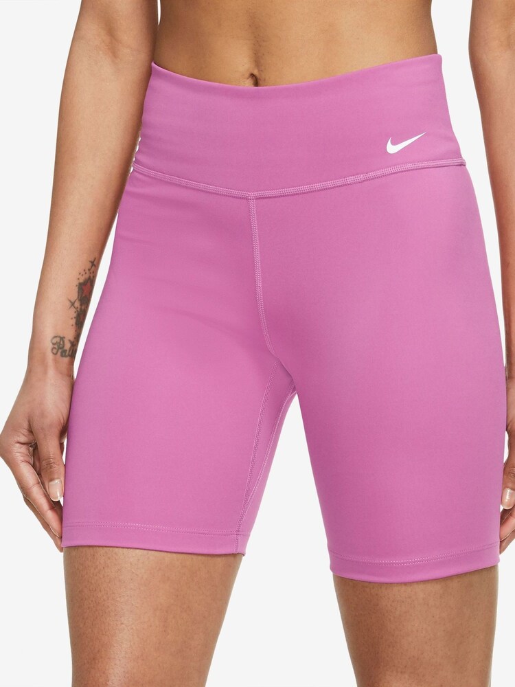 Nike Bright Pink One Mid Rise 7 Inch Shorts - Image 1 of 4