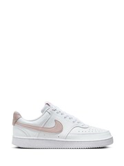 Nike White/Purple Court Vision Low Trainers - Image 1 of 10