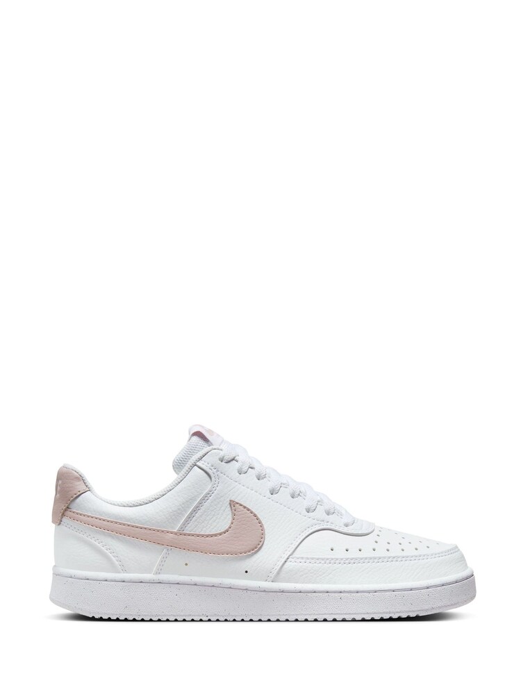 Nike White/Purple Court Vision Low Trainers - Image 1 of 10