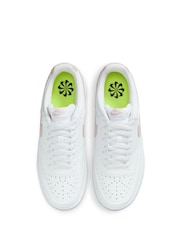 Nike White/Purple Court Vision Low Trainers - Image 10 of 10