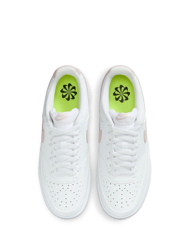Nike White/Purple Court Vision Low Trainers - Image 10 of 10