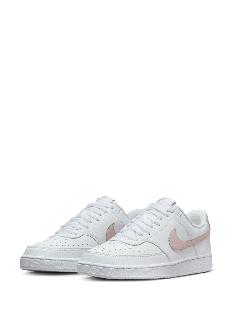Nike White/Purple Court Vision Low Trainers - Image 2 of 10