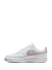 Nike White/Purple Court Vision Low Trainers - Image 4 of 10