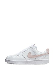 Nike White/Purple Court Vision Low Trainers - Image 6 of 10