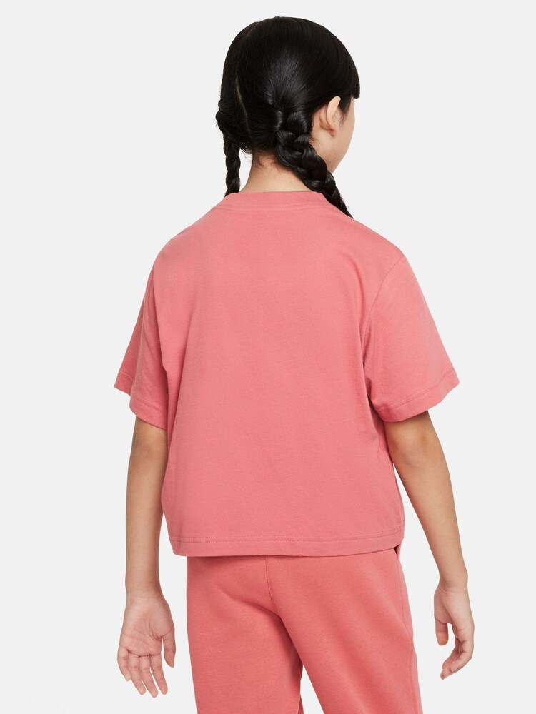 Nike Red Oversized Essentials Boxy T-Shirt - Image 2 of 4