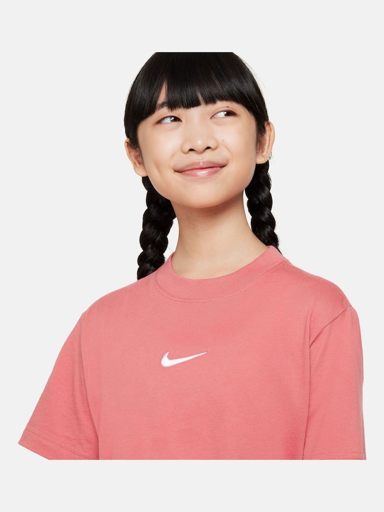 Nike Red Oversized Essentials Boxy T-Shirt - Image 4 of 4