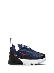 Nike Navy Infant Air Max 270 Trainers - Image 1 of 9