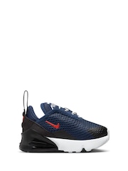 Nike Navy Infant Air Max 270 Trainers - Image 3 of 9