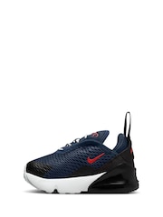 Nike Navy Infant Air Max 270 Trainers - Image 4 of 9