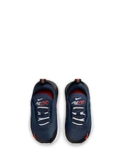 Nike Navy Infant Air Max 270 Trainers - Image 7 of 9