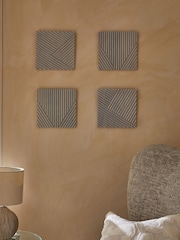 Set of 4 Grey Valencia Wooden Wall Art - Image 1 of 5