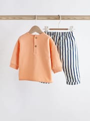 Orange Sunny Days Baby Cosy Sweatshirt and Wide Leg Trousers 2 Piece Set - Image 2 of 11