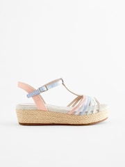 Multicolour Pastel Wedge Sandals - Image 2 of 6