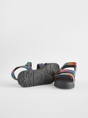 Rainbow Metallic Chunky Wedge Sandals - Image 3 of 6