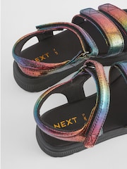 Rainbow Metallic Chunky Wedge Sandals - Image 4 of 6