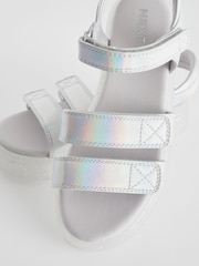 Silver Metallic Chunky Wedge Sandals - Image 5 of 5