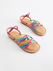 Rainbow Bright Strappy Sandals - Image 1 of 5
