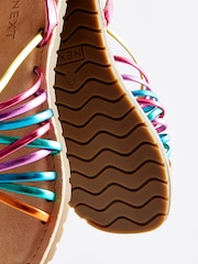 Rainbow Bright Strappy Sandals - Image 5 of 5