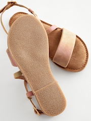 Pastel Rainbow Shimmer Leather Sandals - Image 4 of 6