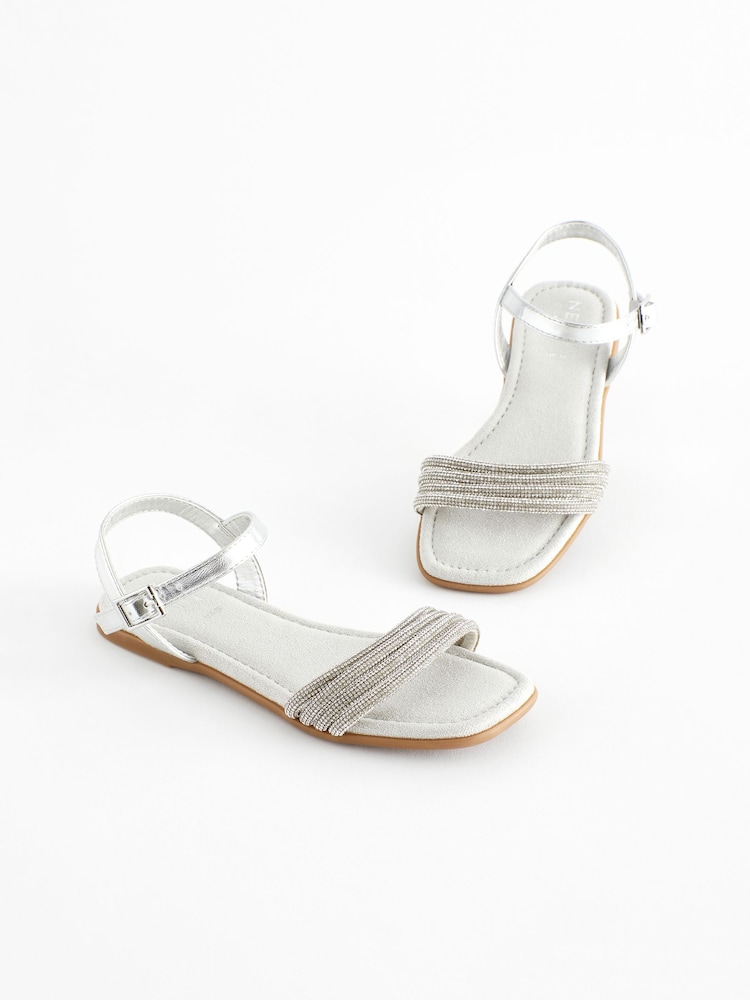Plateado - Sandalias para ocasiones especiales con purpurina - Imagen 1 de 5 Plateado - Sandalias para ocasiones especiales con purpurina - Imagen 1 de 5