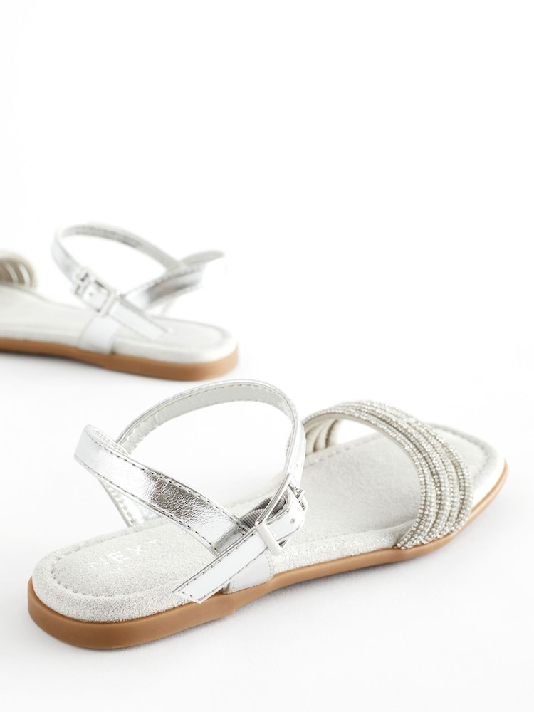 Plateado - Sandalias para ocasiones especiales con purpurina - Imagen 2 de 5 Plateado - Sandalias para ocasiones especiales con purpurina - Imagen 2 de 5