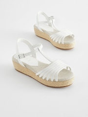 White Wedge Sandals - Image 1 of 6